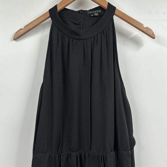 Theory Silk Black Halter Dress 6 - Picture 2 of 9